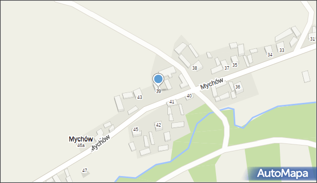 Mychów, Mychów, 39, mapa Mychów