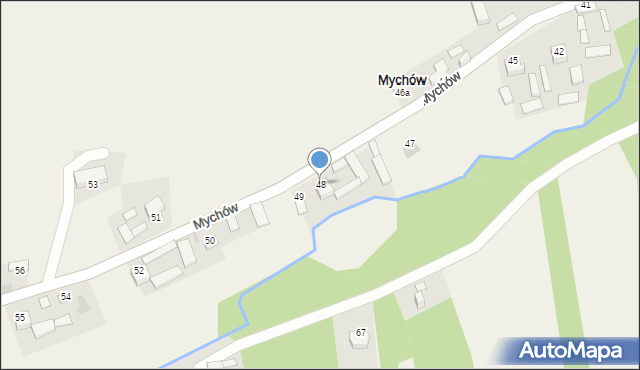 Mychów, Mychów, 48, mapa Mychów