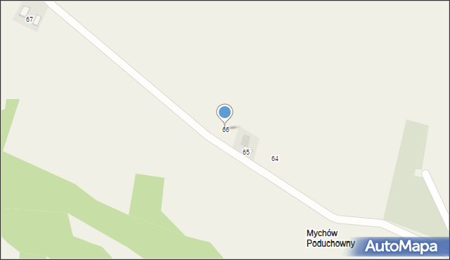 Mychów, Mychów, 66, mapa Mychów