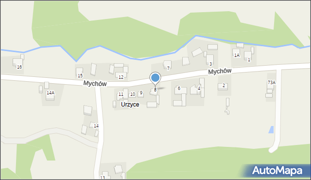 Mychów, Mychów, 8, mapa Mychów