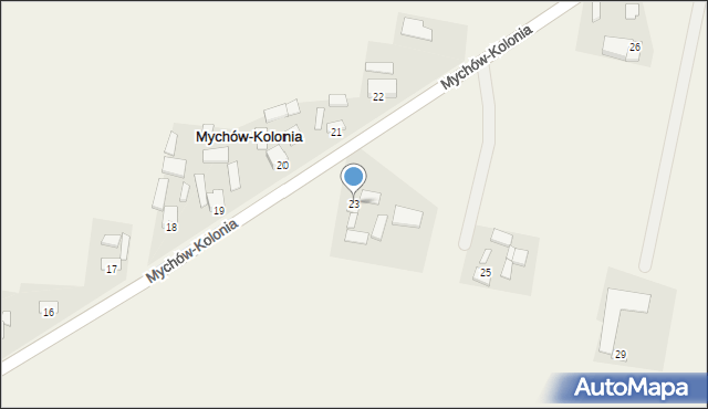 Mychów-Kolonia, Mychów-Kolonia, 23, mapa Mychów-Kolonia