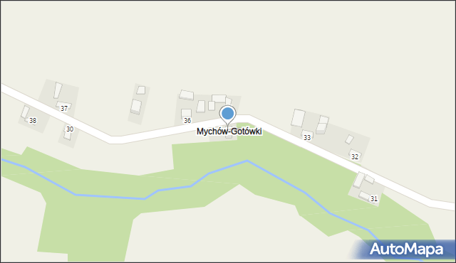 Mychów-Kolonia, Mychów-Kolonia, 34, mapa Mychów-Kolonia