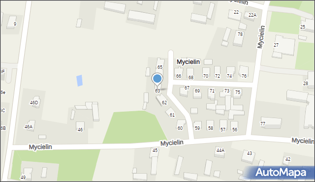 Mycielin, Mycielin, 63, mapa Mycielin