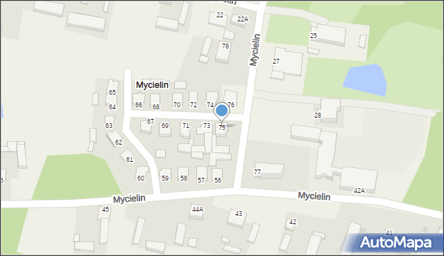 Mycielin, Mycielin, 75, mapa Mycielin