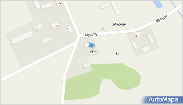 Mycyny, Mycyny, 6B, mapa Mycyny