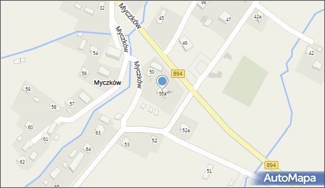 Myczków, Myczków, 50a, mapa Myczków