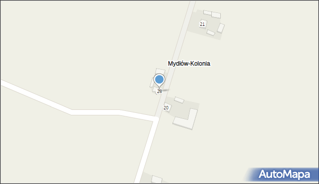 Mydłów, Mydłów, 28, mapa Mydłów