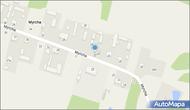 Myrcha, Myrcha, 22, mapa Myrcha