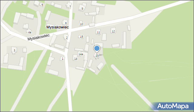 Mysiakowiec, Mysiakowiec, 13, mapa Mysiakowiec