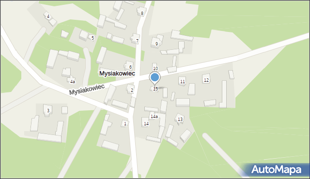 Mysiakowiec, Mysiakowiec, 15, mapa Mysiakowiec