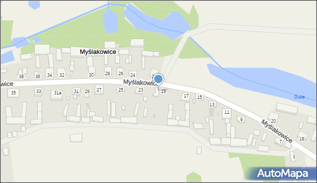 Myślakowice, Myślakowice, 21, mapa Myślakowice