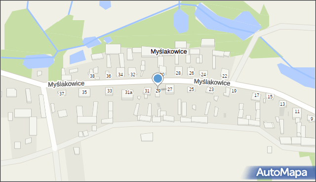 Myślakowice, Myślakowice, 29, mapa Myślakowice