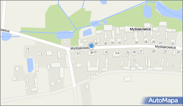 Myślakowice, Myślakowice, 35, mapa Myślakowice