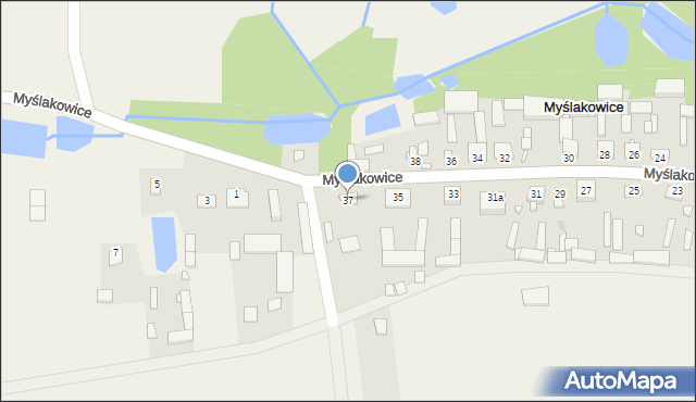 Myślakowice, Myślakowice, 37, mapa Myślakowice