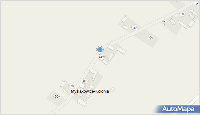 Myślakowice, Myślakowice, 44, mapa Myślakowice