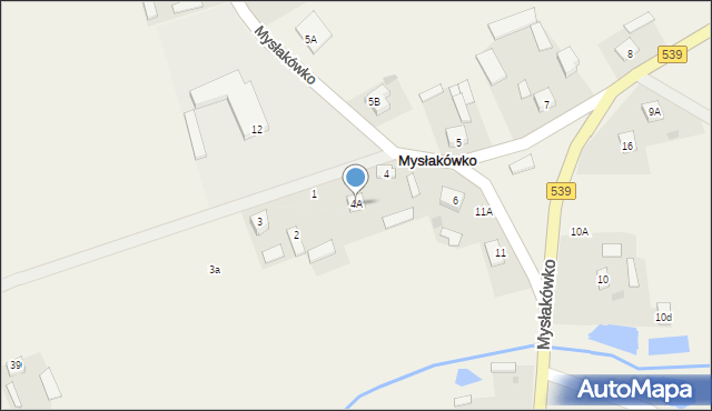 Mysłakówko, Mysłakówko, 4A, mapa Mysłakówko