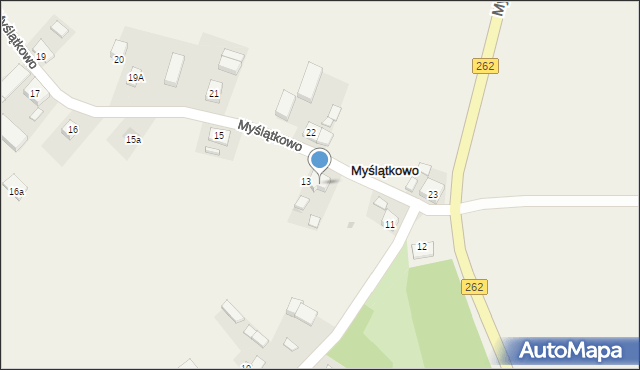 Myślątkowo, Myślątkowo, 14, mapa Myślątkowo