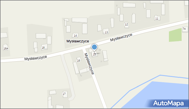 Mysławczyce, Mysławczyce, 15, mapa Mysławczyce