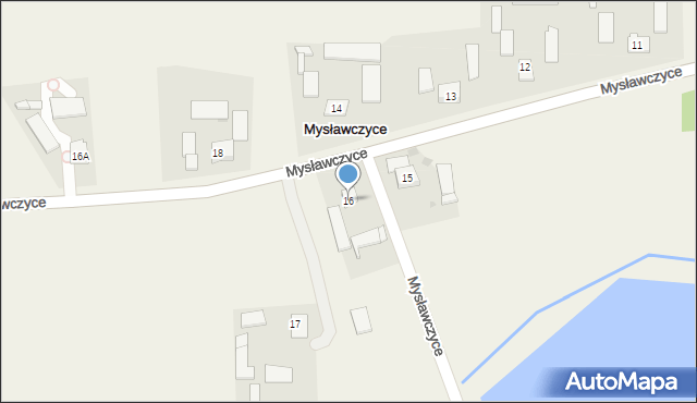 Mysławczyce, Mysławczyce, 16, mapa Mysławczyce