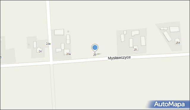 Mysławczyce, Mysławczyce, 20, mapa Mysławczyce