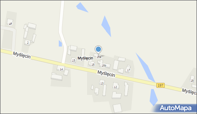 Myślęcin, Myślęcin, 16a, mapa Myślęcin