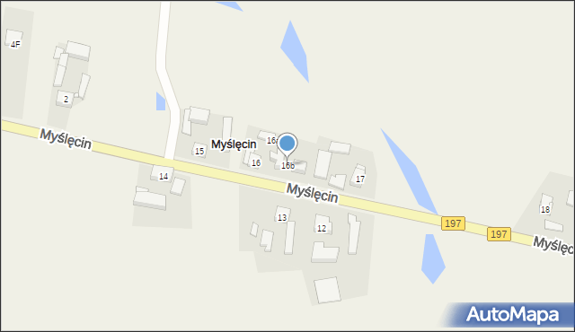 Myślęcin, Myślęcin, 16b, mapa Myślęcin