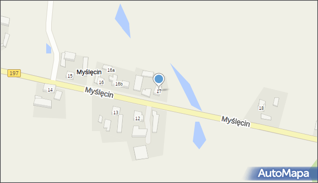 Myślęcin, Myślęcin, 17, mapa Myślęcin