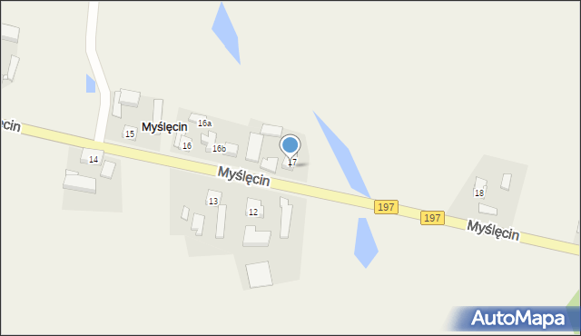 Myślęcin, Myślęcin, 17A, mapa Myślęcin