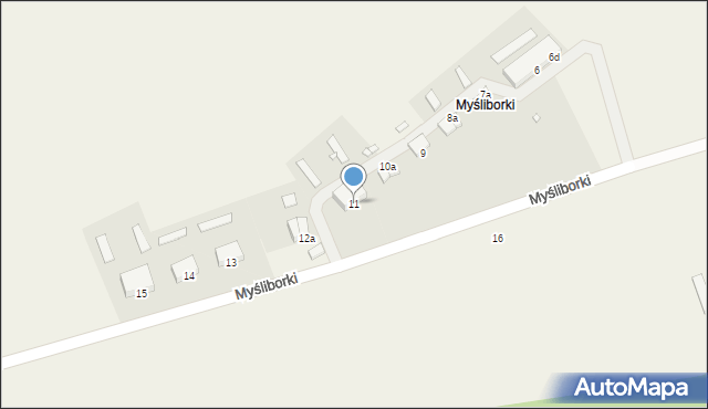 Myśliborki, Myśliborki, 11, mapa Myśliborki