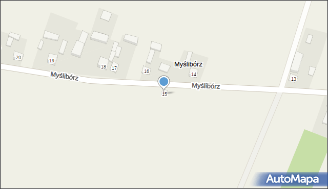 Myślibórz, Myślibórz, 15, mapa Myślibórz