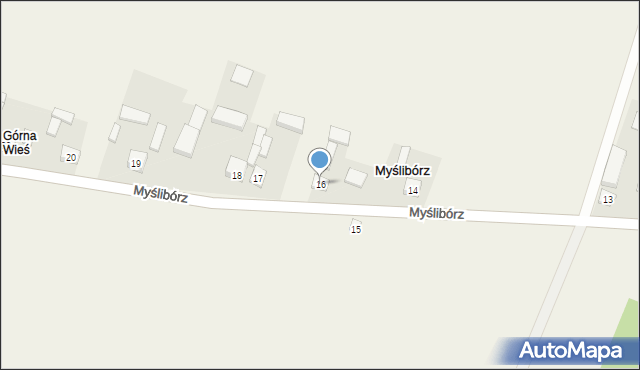 Myślibórz, Myślibórz, 16, mapa Myślibórz