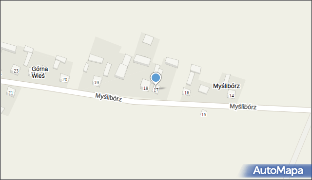 Myślibórz, Myślibórz, 17, mapa Myślibórz