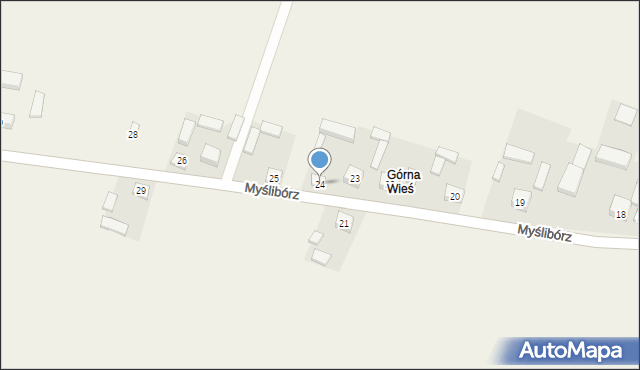 Myślibórz, Myślibórz, 24, mapa Myślibórz