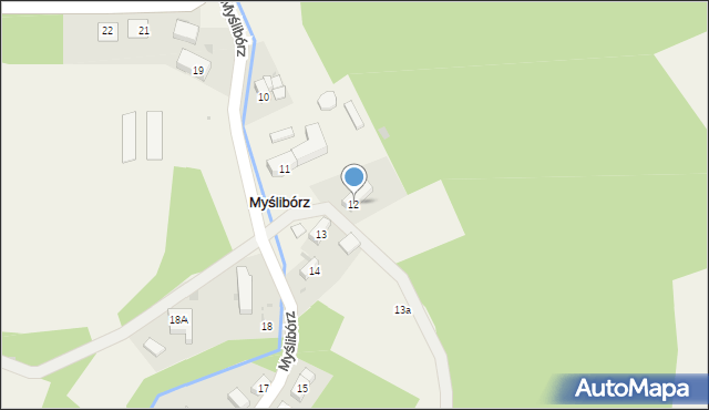 Myślibórz, Myślibórz, 12, mapa Myślibórz