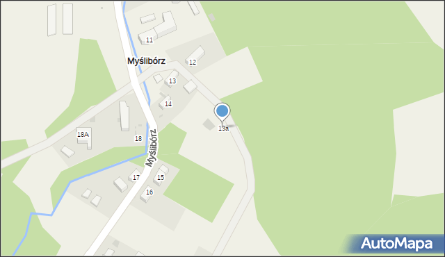 Myślibórz, Myślibórz, 13a, mapa Myślibórz