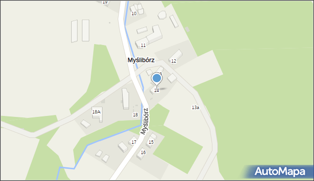 Myślibórz, Myślibórz, 14, mapa Myślibórz