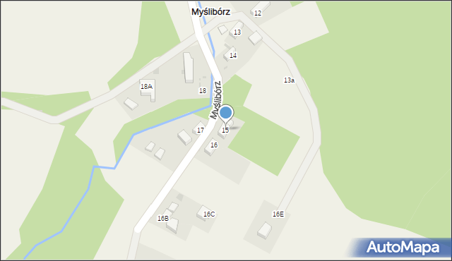 Myślibórz, Myślibórz, 15, mapa Myślibórz