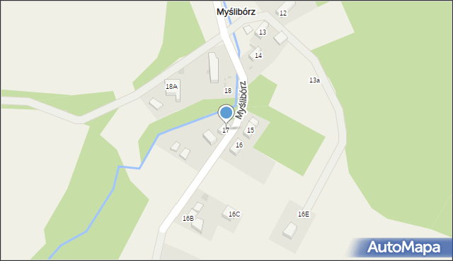 Myślibórz, Myślibórz, 17, mapa Myślibórz