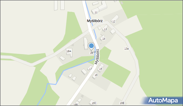 Myślibórz, Myślibórz, 18, mapa Myślibórz