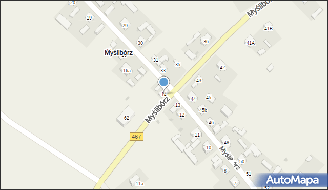 Myślibórz, Myślibórz, 14, mapa Myślibórz