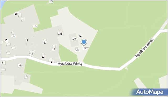 Myślibórz Wielki, Myślibórz Wielki, 14L, mapa Myślibórz Wielki