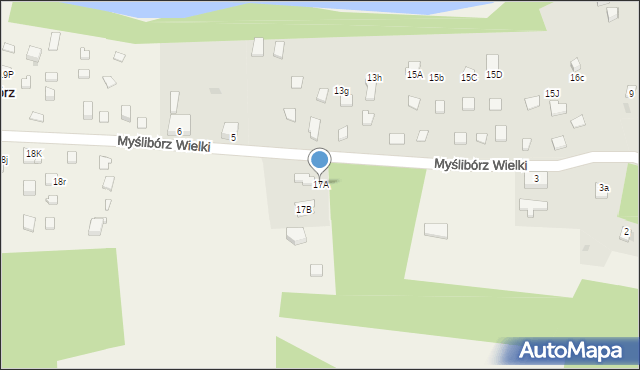 Myślibórz Wielki, Myślibórz Wielki, 17A, mapa Myślibórz Wielki