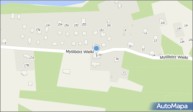 Myślibórz Wielki, Myślibórz Wielki, 3, mapa Myślibórz Wielki