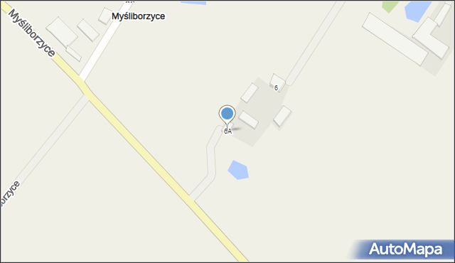 Myśliborzyce, Myśliborzyce, 6A, mapa Myśliborzyce