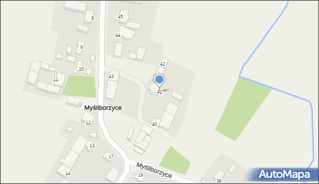 Myśliborzyce, Myśliborzyce, 41, mapa Myśliborzyce