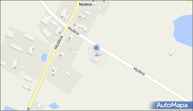 Myślice, Myślice, 36a, mapa Myślice