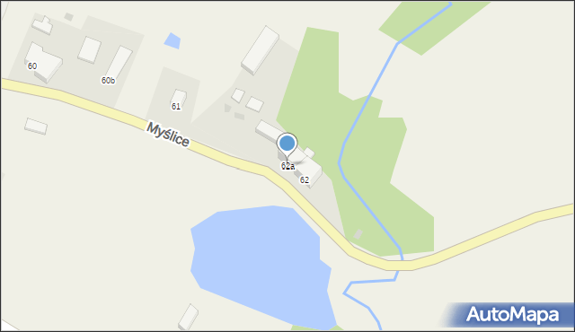 Myślice, Myślice, 62a, mapa Myślice