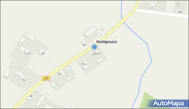 Myśligoszcz, Myśligoszcz, 57, mapa Myśligoszcz