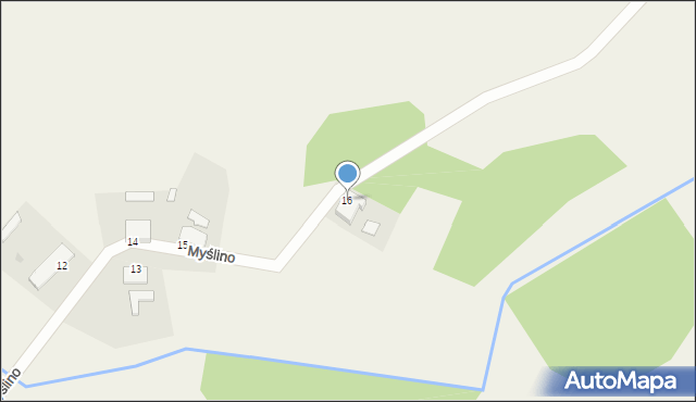 Myślino, Myślino, 16, mapa Myślino