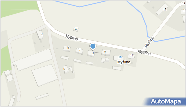 Myślino, Myślino, 8, mapa Myślino